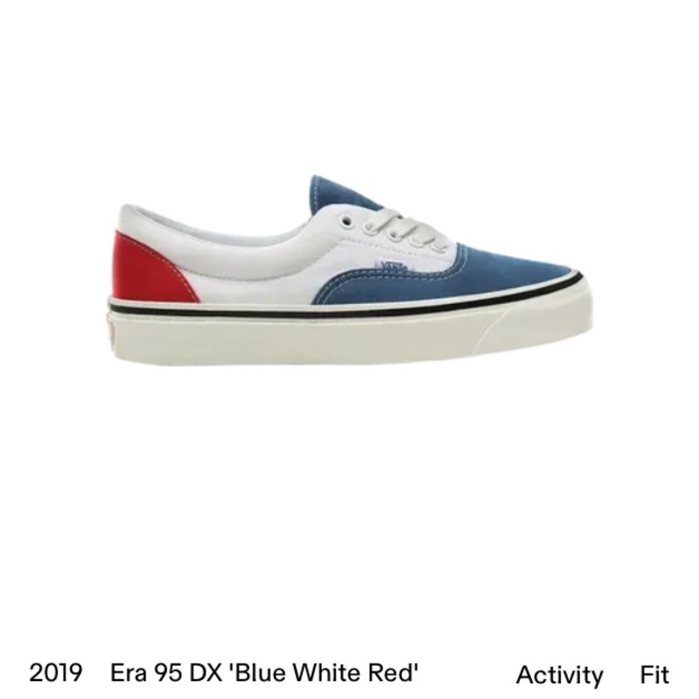 Mens Blue, White, and Red Sneakers